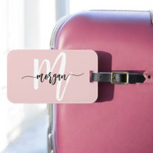 Stilvolle Rosa World Traveller Monogram Name