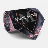 Stilvolle Rose Gold abstraktes Marmordesign Krawatte (Gerollt)