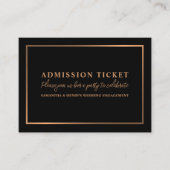 Stilvolle Rose Gold & Black, Eintrittskarte Visitenkarte (Vorderseite)