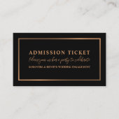 Stilvolle Rose Gold & Black, Eintrittskarte Visitenkarte (Vorderseite)