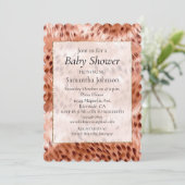 Stilvolle Rose Gold Blush Pink Leopard Einladung (Stehend Vorderseite)
