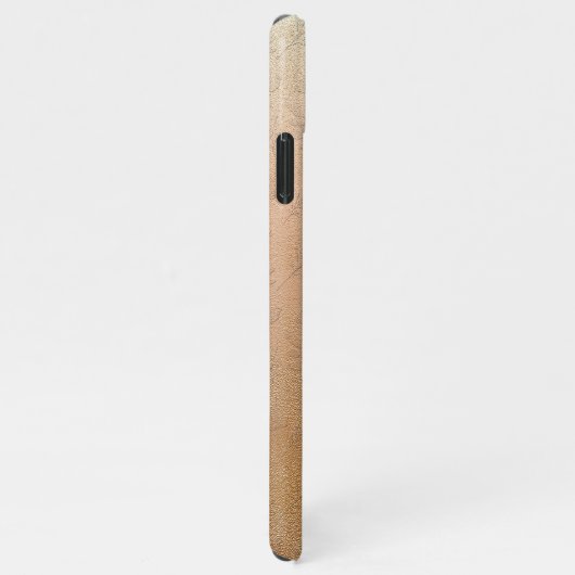 Stilvolle Rose Gold Botanical Offset Monogram iPhone Hülle (Rechte Seite)