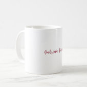 Stilvolle Rose Gold Calligrafy Name White Kaffeetasse (Vorderseite Links)