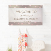 Stilvolle Rose Gold Confetti Wedding Banner (Insitu)