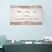Stilvolle Rose Gold Confetti Wedding Banner (Messeveranstaltung)