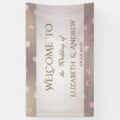 Stilvolle Rose Gold Confetti Wedding Banner (Vertikal)