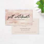 Stilvolle Rose Gold Geschenkgutschein (Schreibtisch)