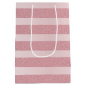 Stilvolle Rose Gold Glitzer Modernes Template Eleg Mittlere Geschenktüte (Rückseite)