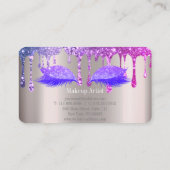 Stilvolle Rose Gold, Glitzer Tropfen Eyelashes Visitenkarte (Rückseite)