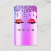 Stilvolle Rose Gold, Glitzer Tropfen Eyelashes Visitenkarte (Vorderseite)