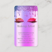 Stilvolle Rose Gold, Glitzer Tropfen Eyelashes Visitenkarte (Rückseite)