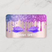 Stilvolle Rose Gold, Glitzer Tropfen Eyelashes Visitenkarte (Vorderseite)