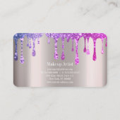 Stilvolle Rose Gold, Glitzer Tropfen Eyelashes Visitenkarte (Rückseite)