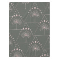 Stilvolle Rose Gold Gray Palm Leaf Moon Phases Art