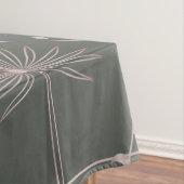 Stilvolle Rose Gold Gray Palm Leaf Moon Phases Art Tischdecke (Beispiel)