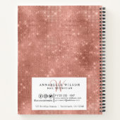 Stilvolle Rose Gold Imitate Foil Nails Terminkalen Notizblock (Rückseite)