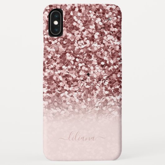 Stilvolle Rose Gold Imitate Glitzer Girly Chic Nam Case-Mate iPhone Hülle (Rückseite)