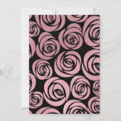 Stilvolle Rose Gold Imitats Foil 25. Geburtstagspa Einladung (Rückseite)