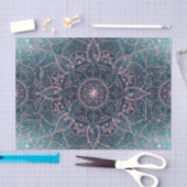 Stilvolle Rose Gold Mandala Blauer Nebel Sterne Seidenpapier (Handwerk)