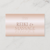 Stilvolle Rose Gold Mirror Letters Monogram Modern Visitenkarte (Vorderseite)