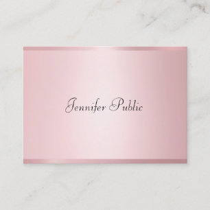 Stilvolle Rose Gold Moderne Kalligraphie Vorlage Visitenkarte