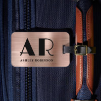 Stilvolle Rose Gold Monogram Bold Two Initial