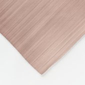 Stilvolle Rose Gold Monogram Script Brushed Metal Fleecedecke (Ecke)