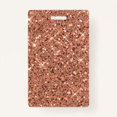 Stilvolle Rose Gold Sparkle Glitzer VIP Access Abz Ausweis (Rückseite)
