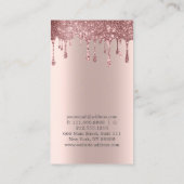 Stilvolle Rose Gold Tropfen Lotus Visitenkarte (Rückseite)