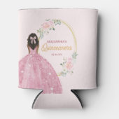 Stilvolle Rose Gold Wasserfarbe Rose Quinceanera Dosenkühler (Vorderseite)