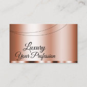 Stilvolle Rose Golden Glamour mit Foto Modern Visitenkarte (Vorderseite)