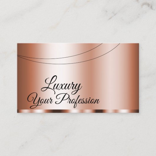 Stilvolle Rose Golden Glamour Modern und einfach Visitenkarte (Vorderseite)