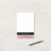 Stilvolle Rose goldenes geometrisches Muster pink Post-it Klebezettel (Auf Schreibtisch)