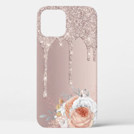 Stilvolle Rose mit Blütenblättern Gold Glitzer Tro Case-Mate iPhone Hülle