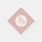 Stilvolle Rose Rosa Glitzer Custom Passover Napkin Serviette (Ecke)