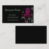 Stilvolle Rose Visitenkarte (Vorne/Hinten)