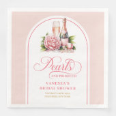 Stilvolle roségoldene Perlen-Dusch-Napkin-Design Serviette (Vorderseite)