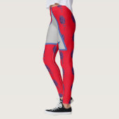 Stilvolle Rot-Blau-Adler Moderne Leggings (Links)