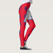 Stilvolle Rot-Blau-Adler Moderne Leggings (Rechts)