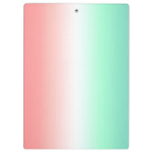 Stilvolle Rot-Grün-Weiß-Gradient-Initial-Monogramm Klemmbrett (Rückseite)