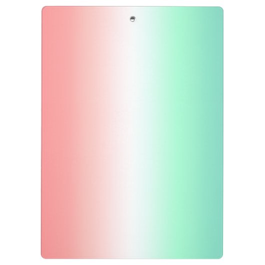 Stilvolle Rot-Grün-Weiß-Gradient-Initial-Monogramm Klemmbrett (Rückseite)