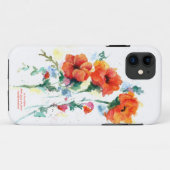 Stilvolle Rot-Orange Poppy Trio Posing Case-Mate iPhone Hülle (Rückseite (Horizontal))
