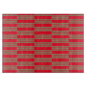 Stilvolle Rot- und Grünstreifen Schneidebrett