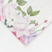 Stilvolle Rot- und Rosa-Blume Fleecedecke (Ecke)