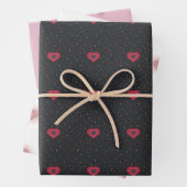 Stilvolle Rot- und Rosa-Herzdesign-Liebe Geschenkpapier Set (Beispiel)