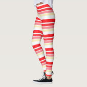 Stilvolle Rot- und Rosatmotive Leggings (Links)
