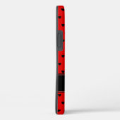 Stilvolle Rot- und Schwarzhörer, Individuelle Name Case-Mate iPhone Hülle (Rückseite / Rechts)