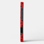 Stilvolle Rot- und Schwarzhörer, Individuelle Name Case-Mate iPhone Hülle (Rückseite / Links)