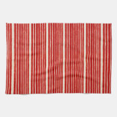 Stilvolle Rot- und Weißstreifen Geschirrtuch (Horizontal)