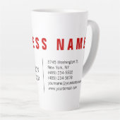 Stilvolle Rot Weiß Moderne Minimalistisch einzigar Milchtasse (Rechte Ecke)